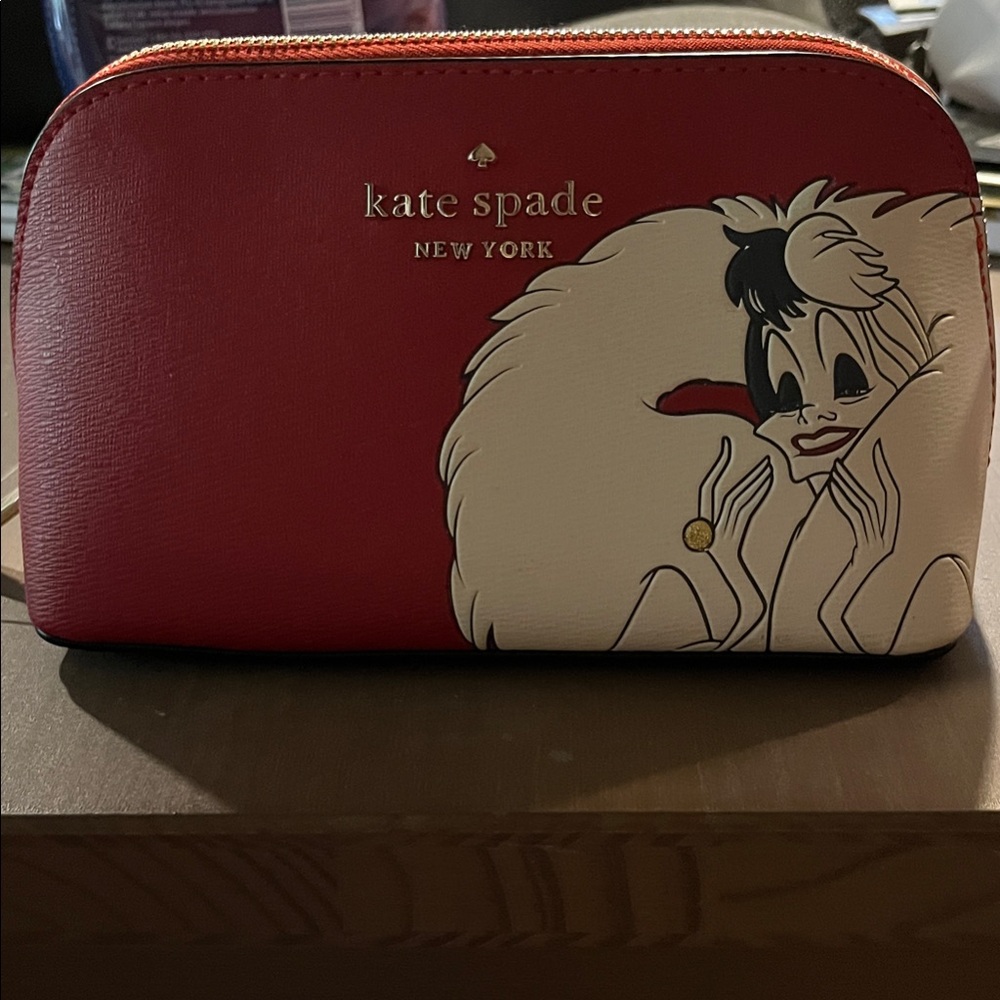 Kate Spade Authentic Cruella 101 Dalmatian Makeup Cosmetic Bag 
New WO Tags
